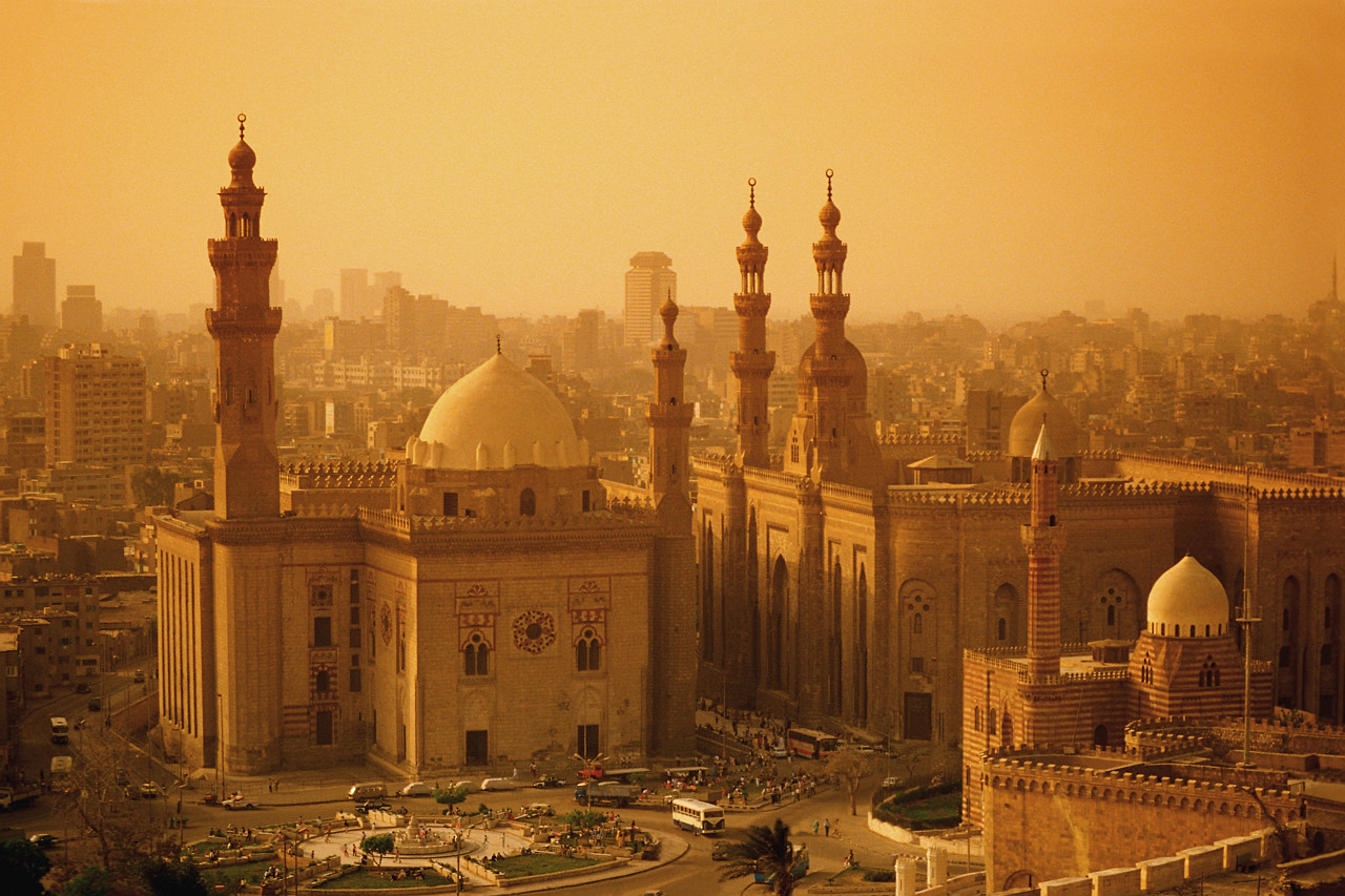 Mosques of Sultan Hasan and al-Rifa'i Seen from the Citadel